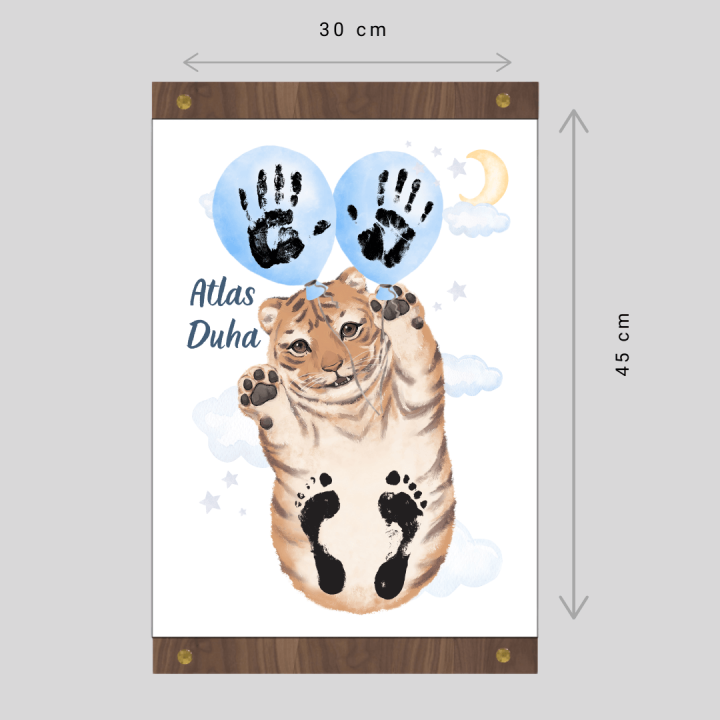 Sevimli Kaplan El ve Ayak İzi Seti