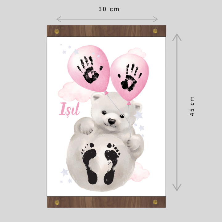 Sevimli Kutup Ayısı El ve Ayak İzi Seti