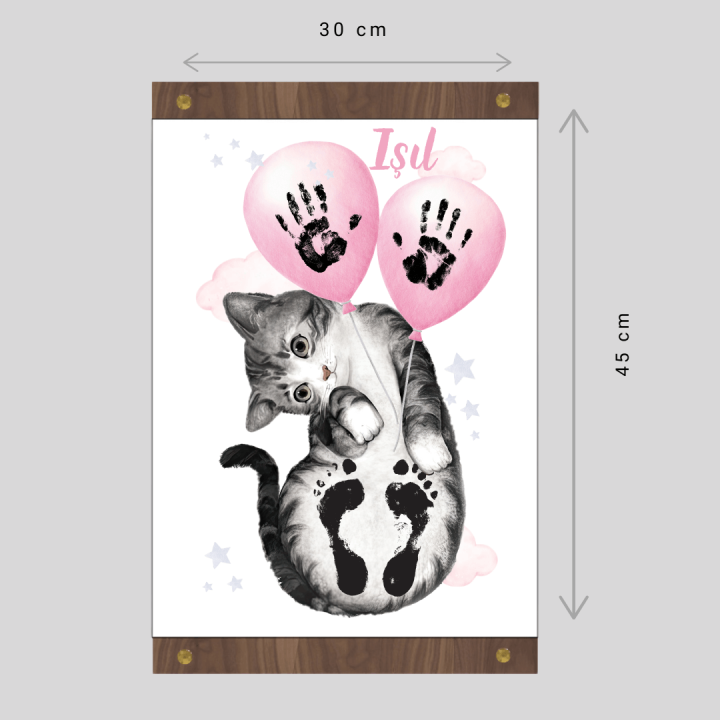 Sevimli Kedi El ve Ayak İzi Seti
