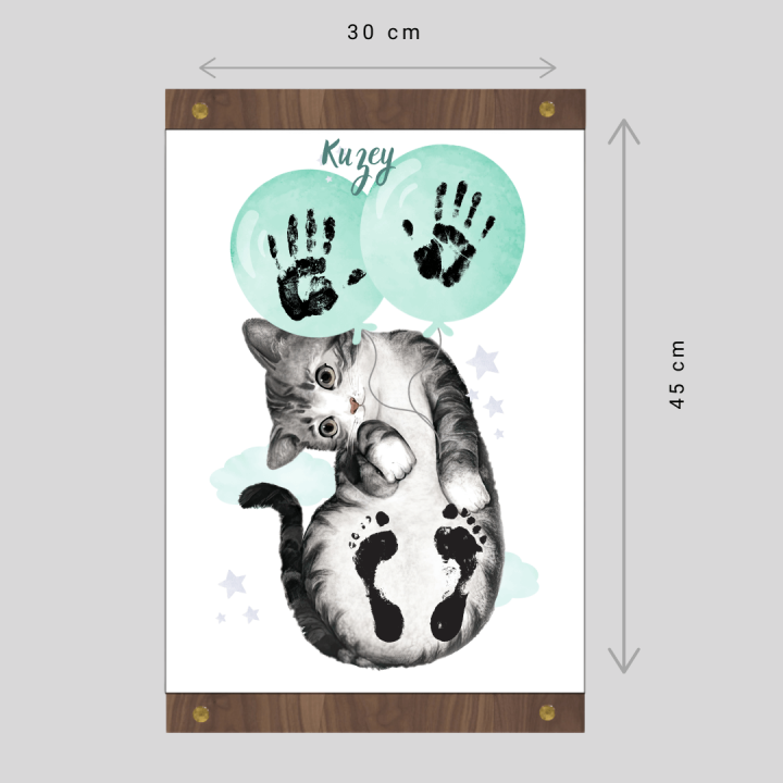 Sevimli Kedi El ve Ayak İzi Seti