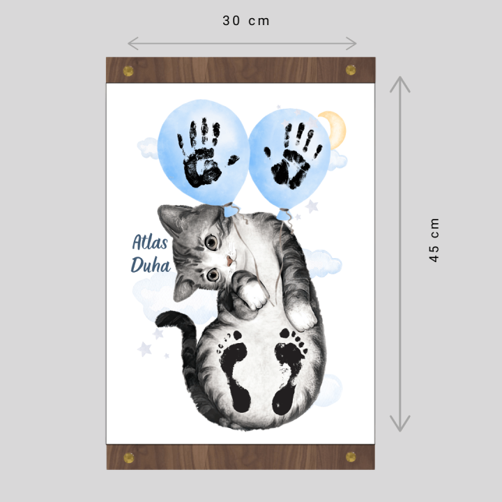 Sevimli Kedi El ve Ayak İzi Seti