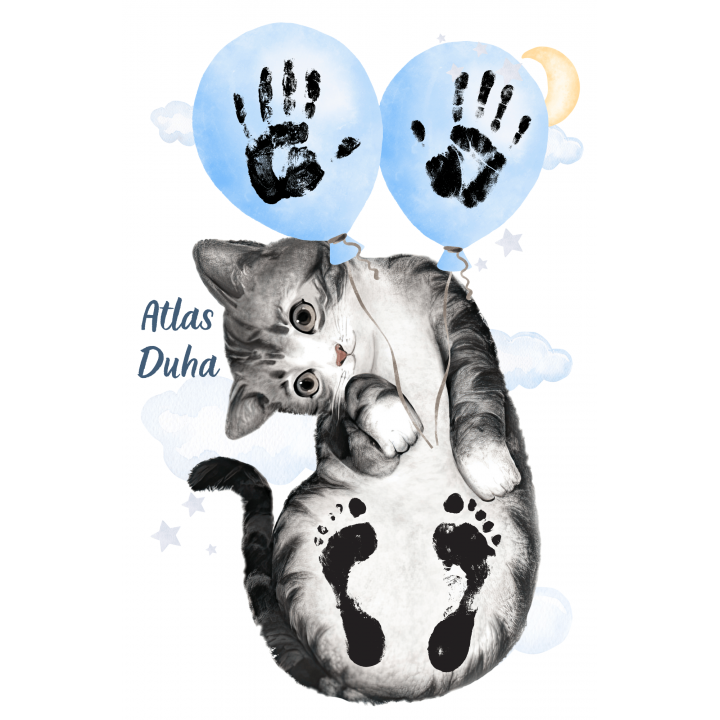 Sevimli Kedi El ve Ayak İzi Seti