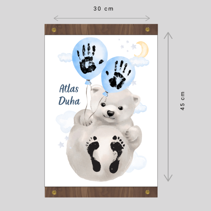 Sevimli Kutup Ayısı El ve Ayak İzi Seti
