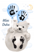 Sevimli Kutup Ayısı El ve Ayak İzi Seti