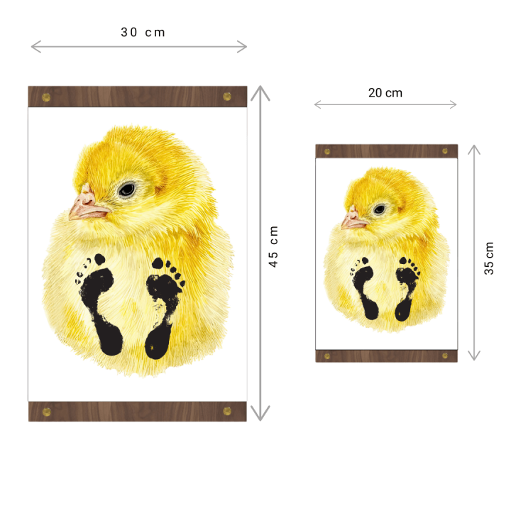 Sevimli Civciv Ayak İzi Seti