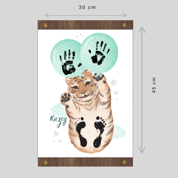 Sevimli Kaplan El ve Ayak İzi Seti