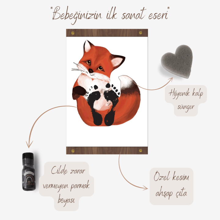 Sevimli Tilki Ayak İzi Seti