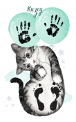 Sevimli Kedi El ve Ayak İzi Seti