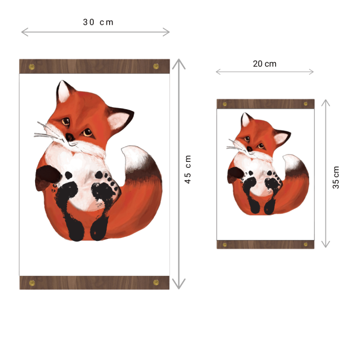 Sevimli Tilki Ayak İzi Seti