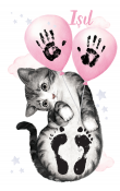 Sevimli Kedi El ve Ayak İzi Seti