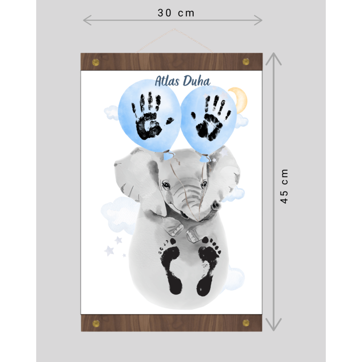 Sevimli Fil El ve Ayak İzi Seti