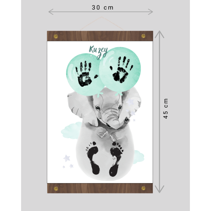 Sevimli Fil El ve Ayak İzi Seti