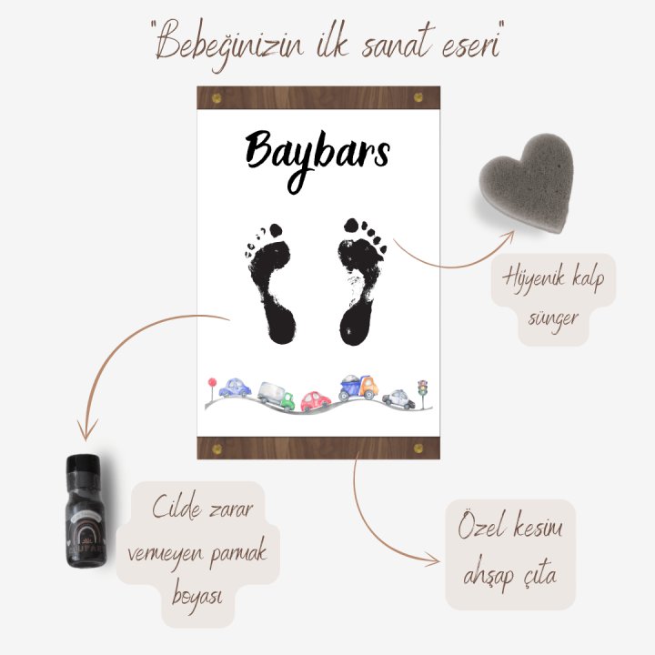 Arabalar Ayak İzi Seti 