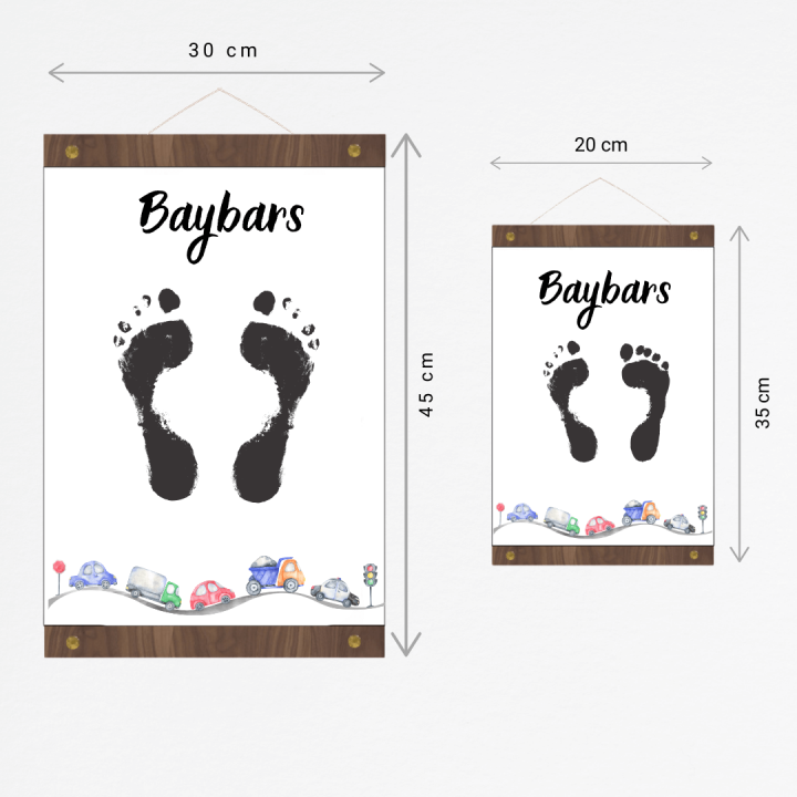 Arabalar Ayak İzi Seti 